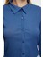 Stil Kadın Düğmeli Fitted Vücuda Oturan Polo Yaka Bürümcük Dokulu Bluz Crop Örme Slim Kalıp 4