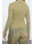 Stil Kadın Eskitme Soluk Efektli Vücuda Oturan Fitilli Esnek Bluz Crop Örme Slim Kalıp 5