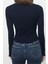 Stil Kadın Fitted Vücuda Oturan Fitilli Esnek Bluz Crop Örme Slim Kalıp 5
