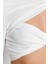 Stil Kadın Astarlı Pencere Cut Out Detaylı Bluz Crop Örme Fitted Kalıp 5
