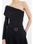 Stil Kadın Drape Detaylı Asimetrik Vücuda Oturan Normal Esnek Bluz Crop Örme Regular Kalıp Tek Kol 1