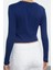 Stil Kadın Baskılı Kısa Fitted Vücuda Oturan Bluz Crop Örme Slim Kalıp 5
