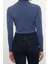 Kadın Moda Şık Üst Giyim Super Crop Dik Yaka Slim Kalıp Örme Drapeli Crop Bluz 5