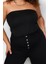 Stil Kadın Straplez Bluz Crop Örme Fitted Kalıp Büyük Beden 1