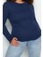 Stil Kadın Fitilli Bluz Crop Örme Fitted Kalıp Büyük Beden 1