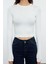 Stil Kadın Viskoz Yumuşak Kumaşlı Fitted Esnek Bluz Crop Örme Slim Kalıp 3