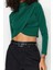 Stil Kadın Drapeli Crop Bluz Super Crop Örme Slim Kalıp 4