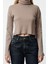 Stil Kadın Fitted Vücuda Oturan Crop Esnek Bluz Super Crop Örme Slim Kalıp 3