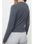 Stil Kadın Fitted Vücuda Oturan Baskılı Pamuklu Esnek Bluz Crop Örme Slim Kalıp 5