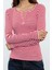Stil Kadın Çıtçıtlı Fitted Vücuda Oturan Fitilli Esnek Bluz Regular Örme Slim Kalıp 1
