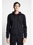 Siyah Erkek Fermuarlı Kapüşonlu Sweatshirt 23S-1241-23N 1