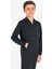 Siyah Çocuk Fermuarlı Kapüşonlu Sweatshirt 23S-3226-23N 4