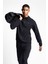 Erkek Antrenman Fermuarlı Kapüşonlu Sweatshirt 24B-1018 3