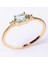 Gümüş Yüzük - Gümüş Yüzük - Oval Kesim Green Topaz Taşlı Yan Zirkon Taşlarla Süslenmiş 925 Ayar Gümüş Yüzük 2