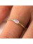 Gümüş Yüzük - Gümüş Yüzük - 0.50 Karat Oval Sade Minimal Pembe Kuvars 925 Ayar Tektaş Gümüş Yüzük 1