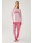 Barbie 1766 Kadın Yuvarlak Yaka Uzun Kol Pijama Takım 2