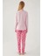 Barbie 1766 Kadın Yuvarlak Yaka Uzun Kol Pijama Takım 5