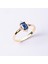 Gümüş Yüzük - Octagon Kesim Safir Taşlı 0.95 Karat Pırlanta Montorü Şık 925 Ayar Gümüş Yüzük 1