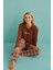 50902-53 Kadın Sleep Mode Ekose Uzun Kollu Pijama Takım 4