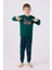 3131 Noel Let It Snow Erkek Çocuk Yeşil Uzun Kol Pijama Takım 1