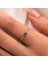 Altın Yüzük - Altın Yüzük - 0.50 Karat Oval Sade Minimal Smoky (Kahverengi) 14 Ayar Tektaş Altın Yüzük 1