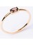 Altın Yüzük - Altın Yüzük - 0.50 Karat Oval Sade Minimal Smoky (Kahverengi) 14 Ayar Tektaş Altın Yüzük 3