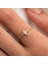 Altın Yüzük - Altın Yüzük - Signity (Swarovski) Taşlı El Yapımı Dövülü Eskitme Minimal 14 Ayar Altın Yüzük 2