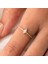 Altın Yüzük - Altın Yüzük - Signity (Swarovski) Taşlı El Yapımı Dövülü Eskitme Minimal 14 Ayar Altın Yüzük 4