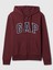 Erkek Bordo  Logo Fermuarlı Fleece Sweatshirt 2