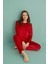 13166-18 Kadın Slient Night Kadife Uzun Kol Pijama Takım 5