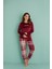 13312-1 Kadın Love Fall Kadife Pijama Takım 3