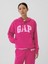 Kadın Pembe  Logo Fleece Sweatshirt 1