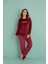 13309-5 Kadın Stronger Uzun Kol Kadife Pijama Takım 3