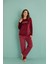 13309-5 Kadın Stronger Uzun Kol Kadife Pijama Takım 4