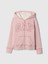 Kız Çocuk Pembe  Logo Fermuarlı Sherpa Sweatshirt 2