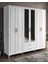 Ücretsiz Montaj - %100 MDF Gözde 6 Kapaklı Aynalı Beyaz Gardırop - MDF Dolap - Elbise Dolabı 1