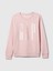 Kadın Pembe  Logo Relaxed Fleece Sweatshirt 2