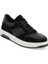 Siyah Deri-Tekstil Erkek Sneaker - E24I1AY56901-W19 Siyah 1