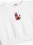 Yılbaşı Temalı Sweatshirt Uzun Kollu Kedi Baskılı Bisiklet Yaka 3