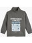 Sweatshirt Dik Yaka Uzun Kollu Kış Temalı Baskı Detaylı Şardonlu 3