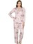 790-25 Kadın Desenli Uzun Kol Pijama Takım 1
