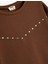 Zımba Detaylı Sweatshirt Uzun Kollu Bisiklet Yaka Şardonlu 3