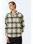 Uzun Kollu Pamuk Karışımlı Cep Detaylı Ekose Desenli Gömlek Ceket 3
