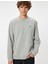 Bisiklet Yaka Sweatshirt Minimal Baskılı Basic Interlok Kumaş Pamuk Karışımlı 1