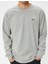 Bisiklet Yaka Sweatshirt Minimal Baskılı Basic Interlok Kumaş Pamuk Karışımlı 5