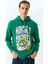 Kapşonlu Şardonlu Pamuk Karışımlı Lisanslı Rick And Morty Sweatshirt 1