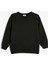 Oversize Basic Sweatshirt Uzun Kollu Bisiklet Yaka Şardonlu 1