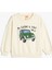 Sweatshirt Araba Baskılı Uzun Kollu Bisiklet Yaka 1