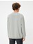 Bisiklet Yaka Sweatshirt Minimal Baskılı Basic Interlok Kumaş Pamuk Karışımlı 4