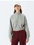 Rahat Kalıp Dik Yaka Crop Fermuarlı Sweatshirt 3